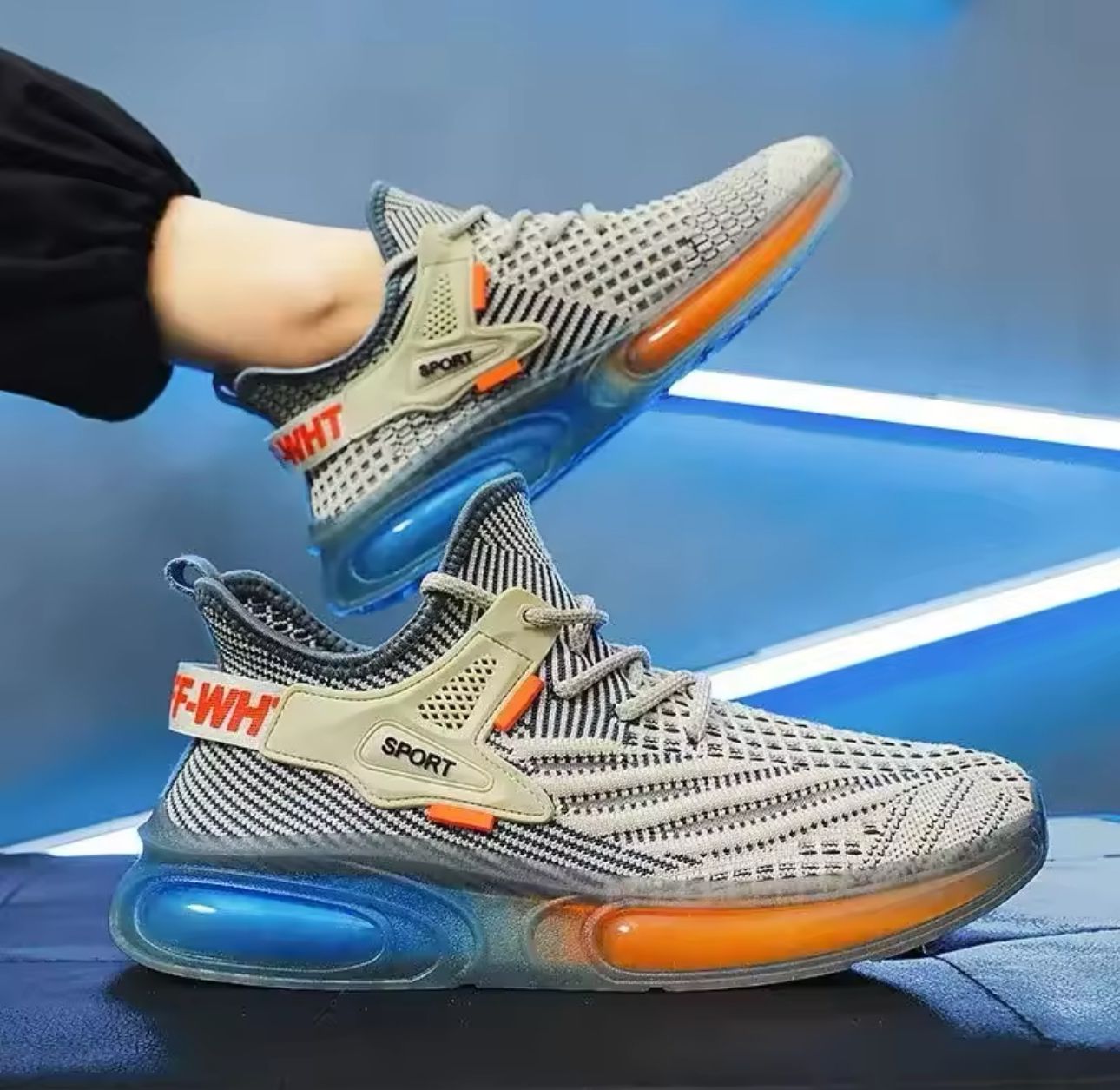 Mens Grey Air Max Casual Running Shoes Colorful Gym Trainers
